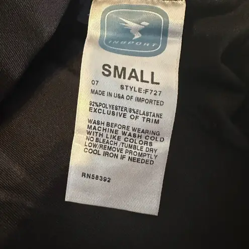 Insport Cycling Shirt Womens S Black Mock Neck Soft Sport Trainer F727 NWT