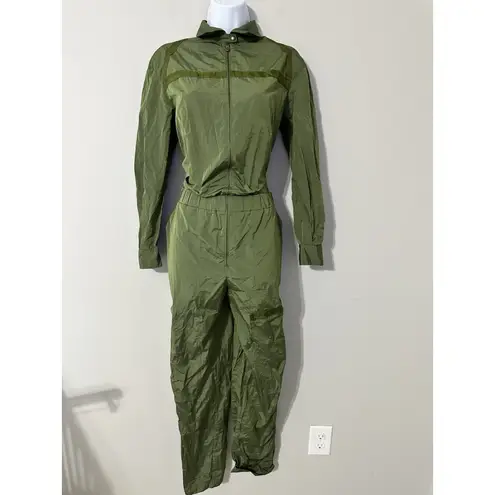 TOMAS MAIER Rare Olive Nylon Utility Jumpsuit / Flight Suit EUC Size 2 (XS) Green
