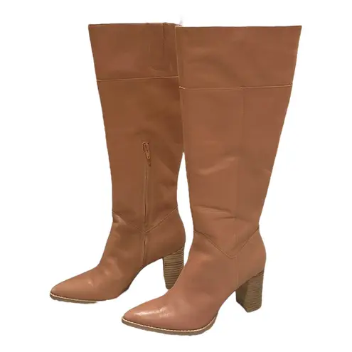 Crown Vintage Emira Odessa Leather Knee High Boots Woman’s Size Size 8 Tan