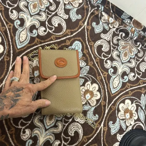 Dooney & Bourke  Tan and Brown Wallet with Flap Closure thumbnail 6