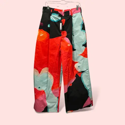 Cute NWT bubblegum trousers The Kit wide flare leg pockets high rise organic Pink Size 12