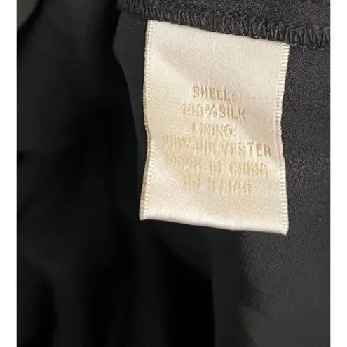 Gold Hawk Silk Mini Dress Floral Sheer Long Sleeve Cottage Prairie Flowy Romance Black Size XS