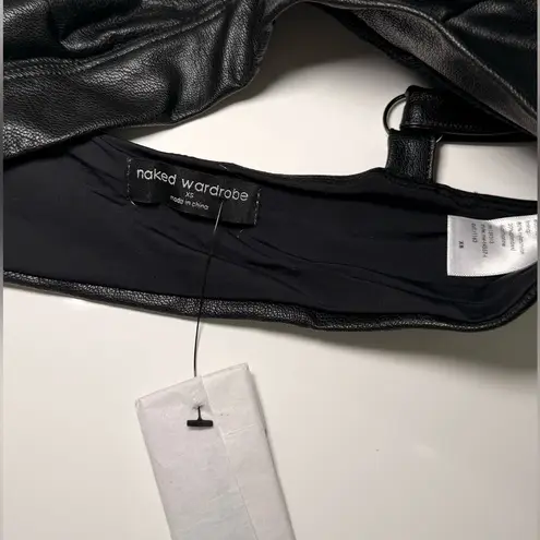 Naked Wardrobe 🖤 Faux leather bra top | XS | NWT