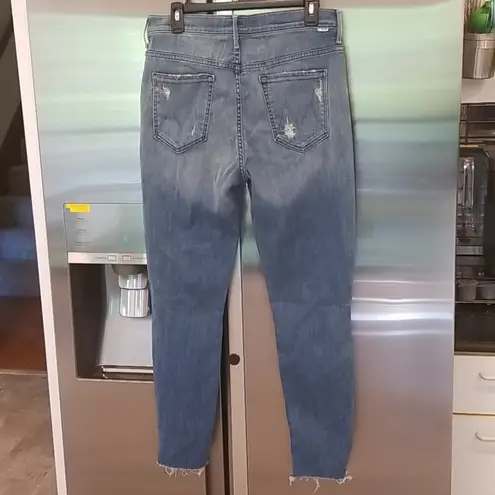 💕MOTHER💕 Stunner Ankle Fray Jeans Graffiti Girl Size 32