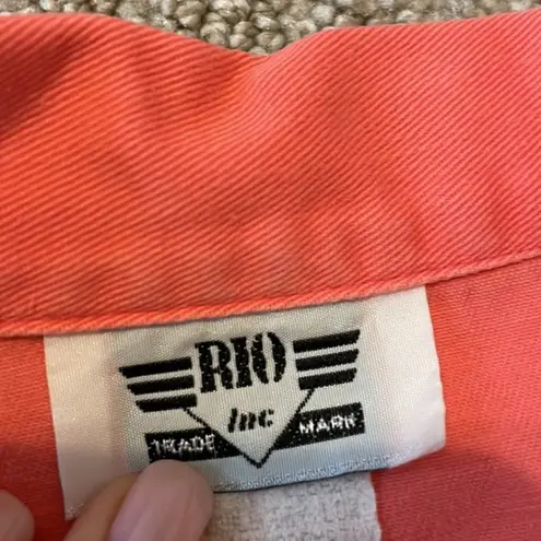 INC Vintage RIO . Coral Denim Sleeveless Pleated Jeweled Romper