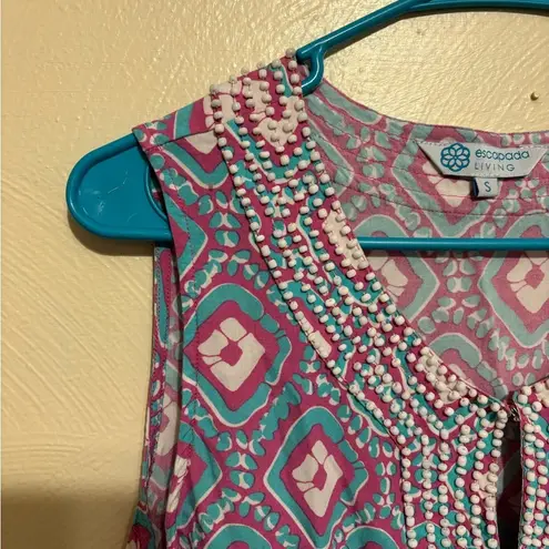 Escapada Pink and Blue Blouse Vibrant Top