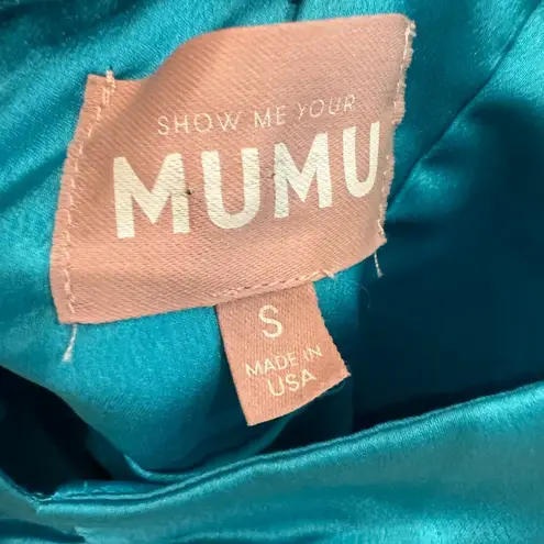 Show Me Your Mumu  teal dress, hemmed to fit petite size.