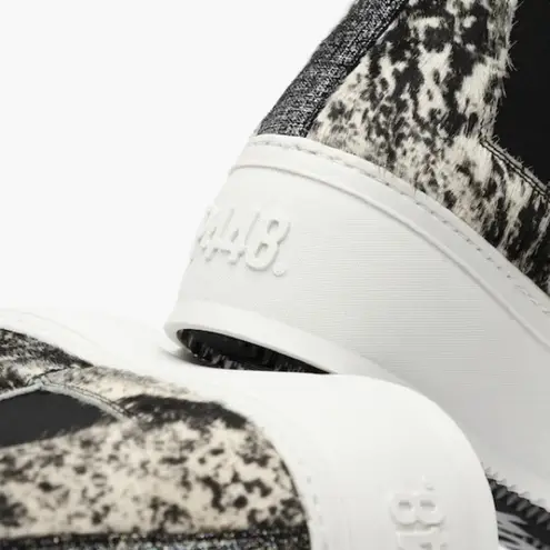 P448 NEW Women's Lucy High Top Calf Hair Pull On Platform Sneakers size 40 EU