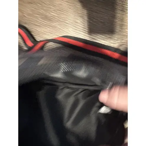 Neoprene Crossbody Camo Neoprene Fabric Black Red Crossbody Strap