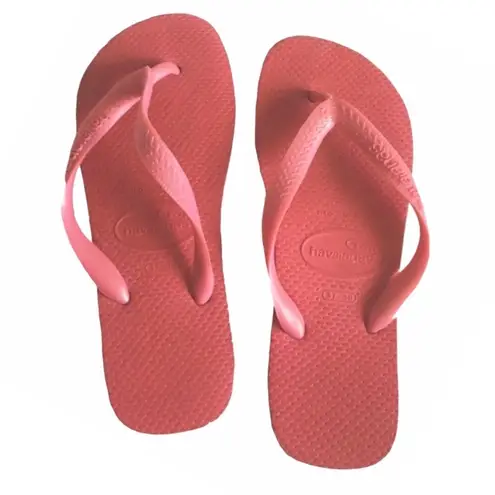 Havaianas Top  𓆉 Flip Flop Sandals 𓆉 Brazilian Beach Sandals 𓆉 Solid Pink