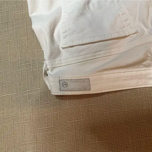 AG Adriano Goldschmied  Womens The Stilt Cigarette Crop Jeans White Size 28