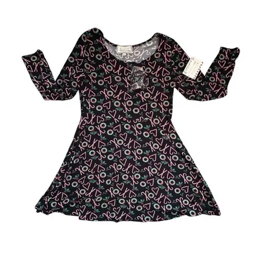 Allison Brittney Dress Womens Christmas Print Festive Holiday Long Sleeve