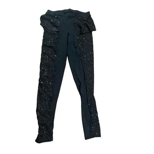 Weissman adult women’s dance performance theater sequin pants size med Black