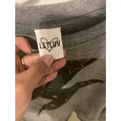 Letluv women's sweater, grey, medium size, polyester and cotton 0027 Gray