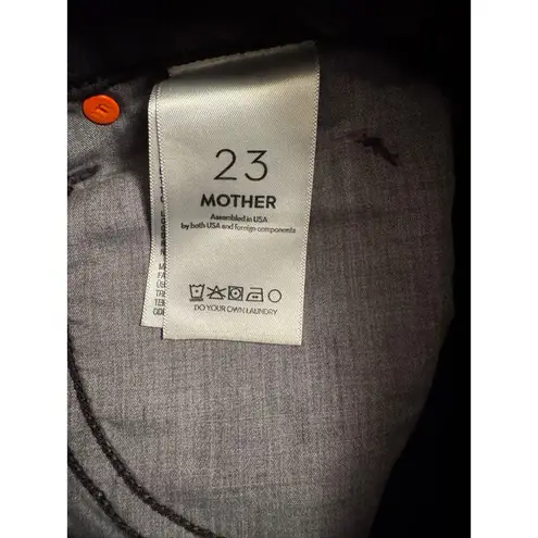 Mother denim SNACKS! The Crinkle Cut Faded Black Denim Jean Skirt Asymmetrical Size XS