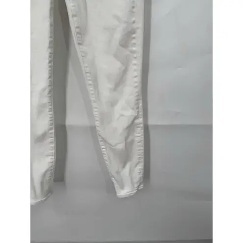 Veronica Beard Debbie Ankle Skinny Jeans 26 High Rise Button Fly White Preppy - Image 9