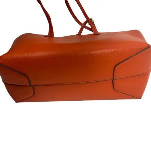 Orange Green Shoulder Tote Work Bag With Crossbody Insert