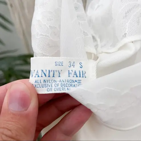 Vanity Fair Vintage Lace Slip Dress Lingerie White
