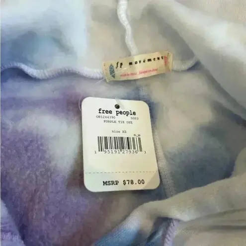 Free People New with tags  movement Women's Purple Tie Dye Work It Out Hoodie