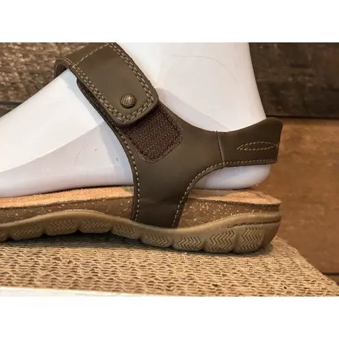 Khombu AVA Sport Solace Comfort Sandals Womens 7M Toffee Brown Ankle Strap