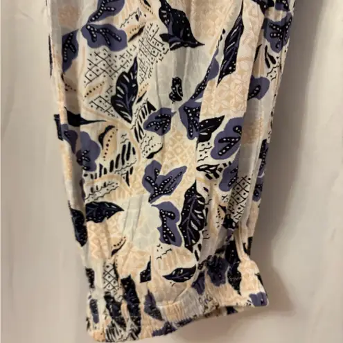 FatFace Women’s Tapered Floral Patterned Pants 34” Waist Blue Size 30