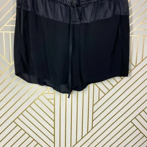 Vince  Lace Up Silky‎ Drawstring Shorts Black