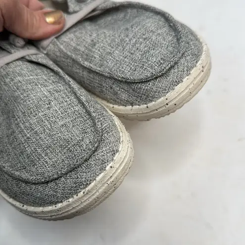Hey Dude Women’s Wendy Linen Gray Casual Slip-on Loafer Casual Shoes S-240 Sz 7