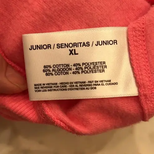 Cute lei off the shoulder sweatshirt w/ front pocket & raw neck Pink Size undefined