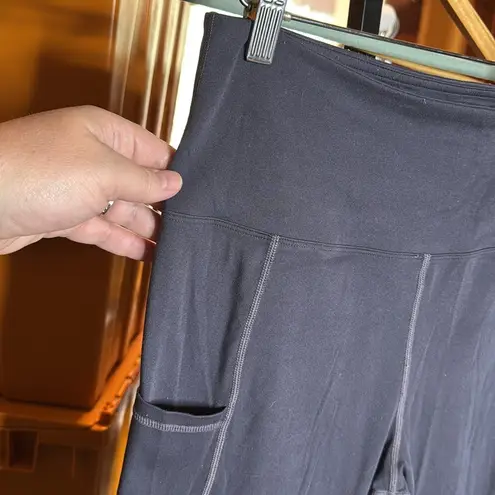 Tuff Athletics Womens High Waisted Legging with Pockets Charcoal Gray Size Large