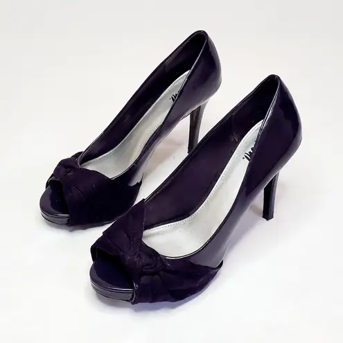 Fioni Plum Open-toed Heels