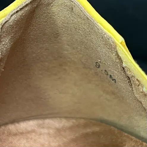 Vionic Robyn Perforated Yellow Leather Flats Casual Slip On Shoe ballet flat