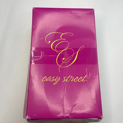 Easy Street Women's Zella Kitten Heel Sandals- Silver- Size 9