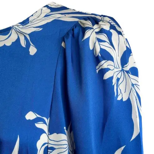 Alexis for Target Blue Floral Print Swing satin Mini dress size S