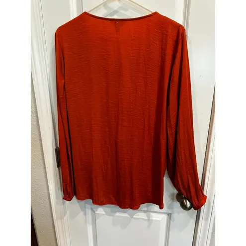 Belle Sky Rust Blouse XL