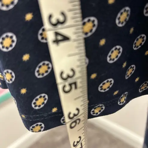 Kaileigh Azaria Navy Faux Wrap Geometric Print Dress