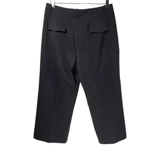 Sandro Sportswear Relaxed Fit High Waisted Cropped Trousers in Black