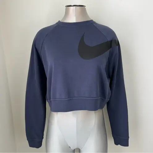 Nike  Dry Versa Long Sleeve Training Top Size Medium In Navy Blue Sweatshirt