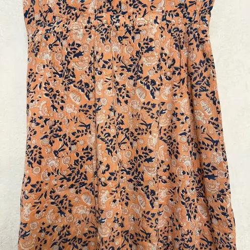 Cleobella NWT Astrid Ankle Positano Floral Organic Cotton Maxi Boho Large Coral