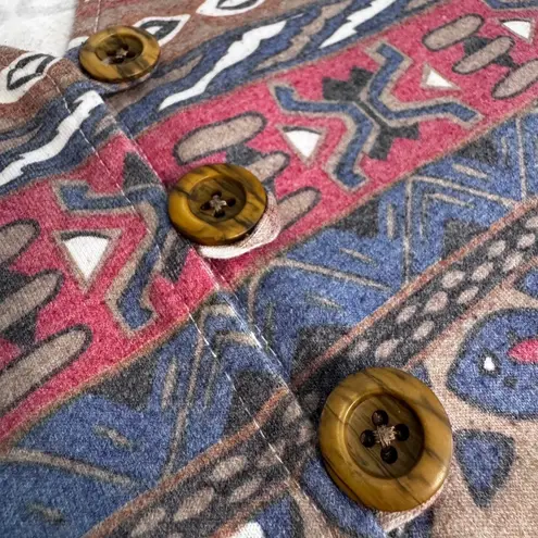 Vintage Women's Cape Isle Knitters Vest Size L Brown Blue Patterned Size L