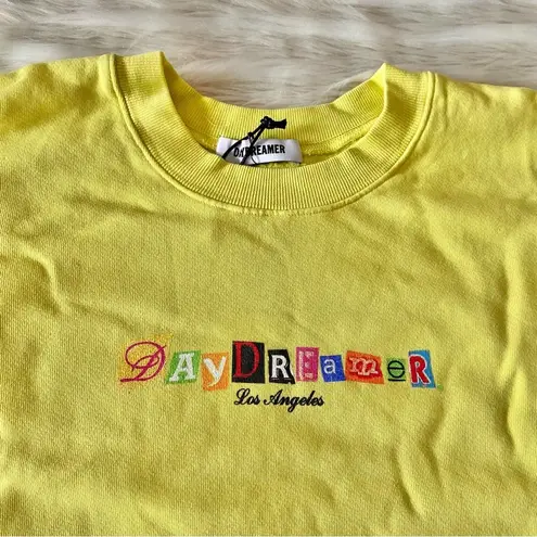 Yellow Ransom Note Letter Daydreamer Logo Oversized Sweatshirt Sz 2XL