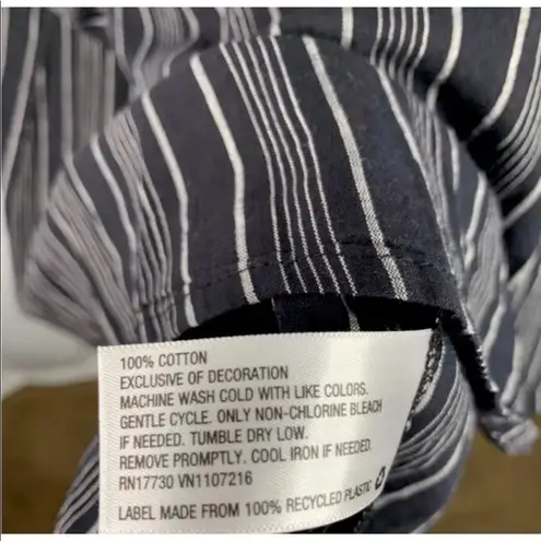 Isabel Maternity Grey Striped Short Sleeve Top Size S Maternity