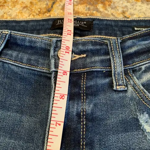 Judy Blue Womens Jeans 9 29 High Rise Boyfriend Fit Skinny Destroyed Stretch