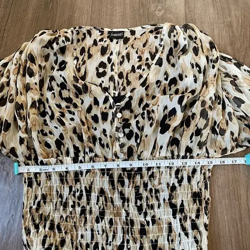 Frederick's of Hollywood Frederick’s of Hollywood blouse animal print attached camisole Women’s size XL