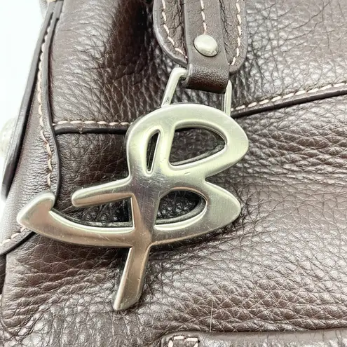 B Makowsky Womens Leather Crossbody Bag Brown Minimalist Old Money Retro Luxe