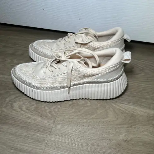 Dolce Vita Dolen Sneakers Sandstone Knit women's 9 minimal resort beach causal