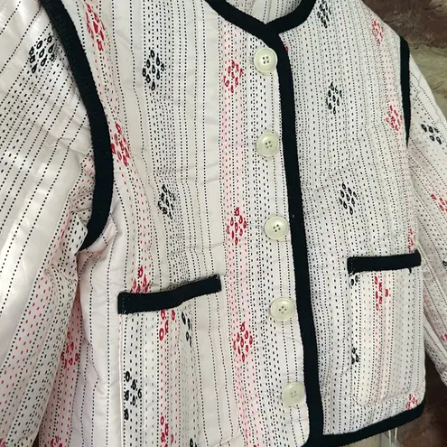 Commense Boheme Contrast Piping Short Jacket size xs Pink