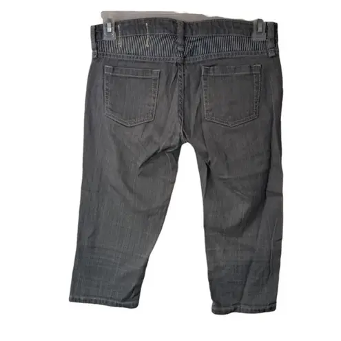 BCBGirls Women's Low-rise Bermuda Utility Denim Jeans Shorts Gray Size 28