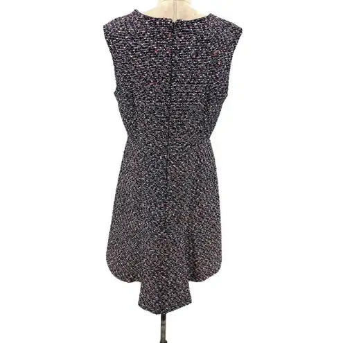 J.Crew  A-line‎ Dress in Confetti Tweed Navy Blue Pink Size 12