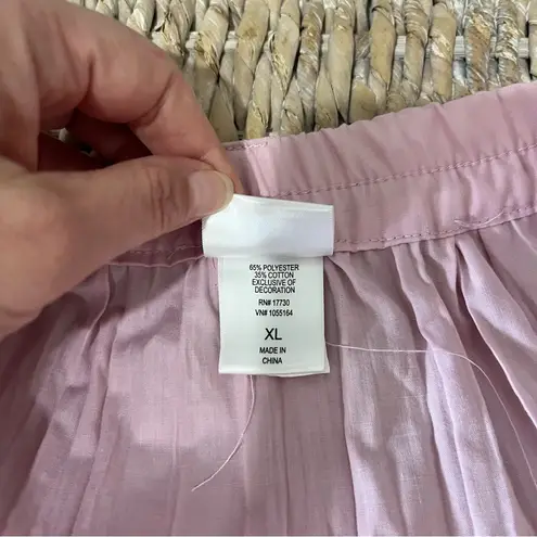 Isaac Mizrahi For Target long Light pink skirt Boho Crinkle 70s Vibe Size XL