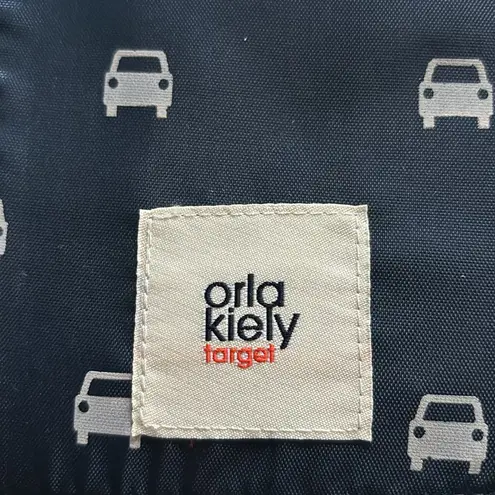 ORLA KIELY BLACK& CREAM CANVAS TRAVEL BAG CAR DESIGN GREAT FOR TRAVEL DOCUMENTS Black